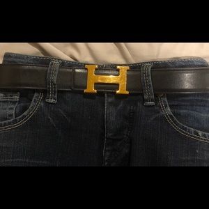 Authentic Hermes 32mm belt and buckle